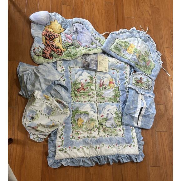 Disney Other - Vintage Disney Classic WINNIE THE POOH Red Calliope Crib Bedding Nursery Set 90s
